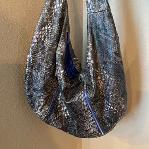 BCBG snakeskin hobo bag.